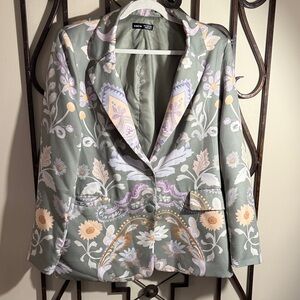 Pastel Floral Blazer - Excellent Condition - XL